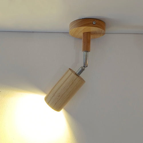 Bois/plafonnier LED moderne pour allée chambre vestiaire toilette magasin couloir luminaire sur rail Long lustre avec projecteur - vue 4 sur 10