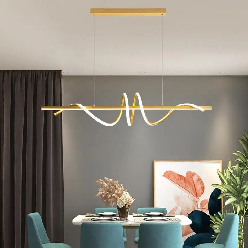 Simple one-style restaurant, study, bar, coffee shop, LED aluminum chandelier, lobby, front desk, home stay hotel, decorative li - vue 3 sur 14