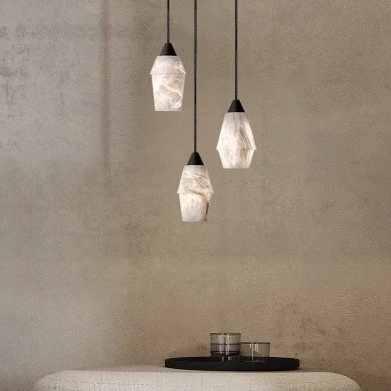 lustre moderne en marbre pour décoration intérieure élégante - vue 2 sur 9