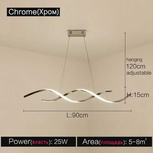 Living room chandelier Northern Europe chandelier creative restaurant ceiling lighted long chandelier living room lights - vue 10 sur 12