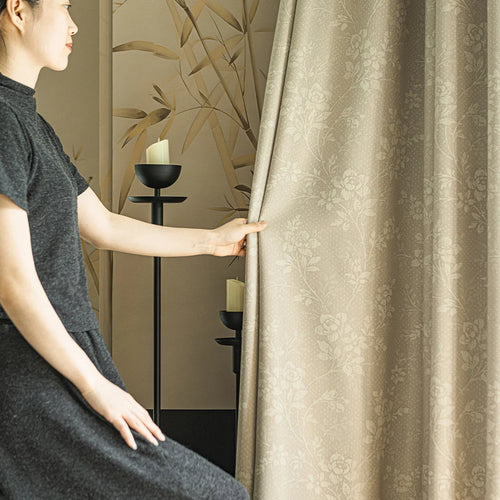 Rideau occultant floral moderne pour salon chambre - vue 3 sur 9
