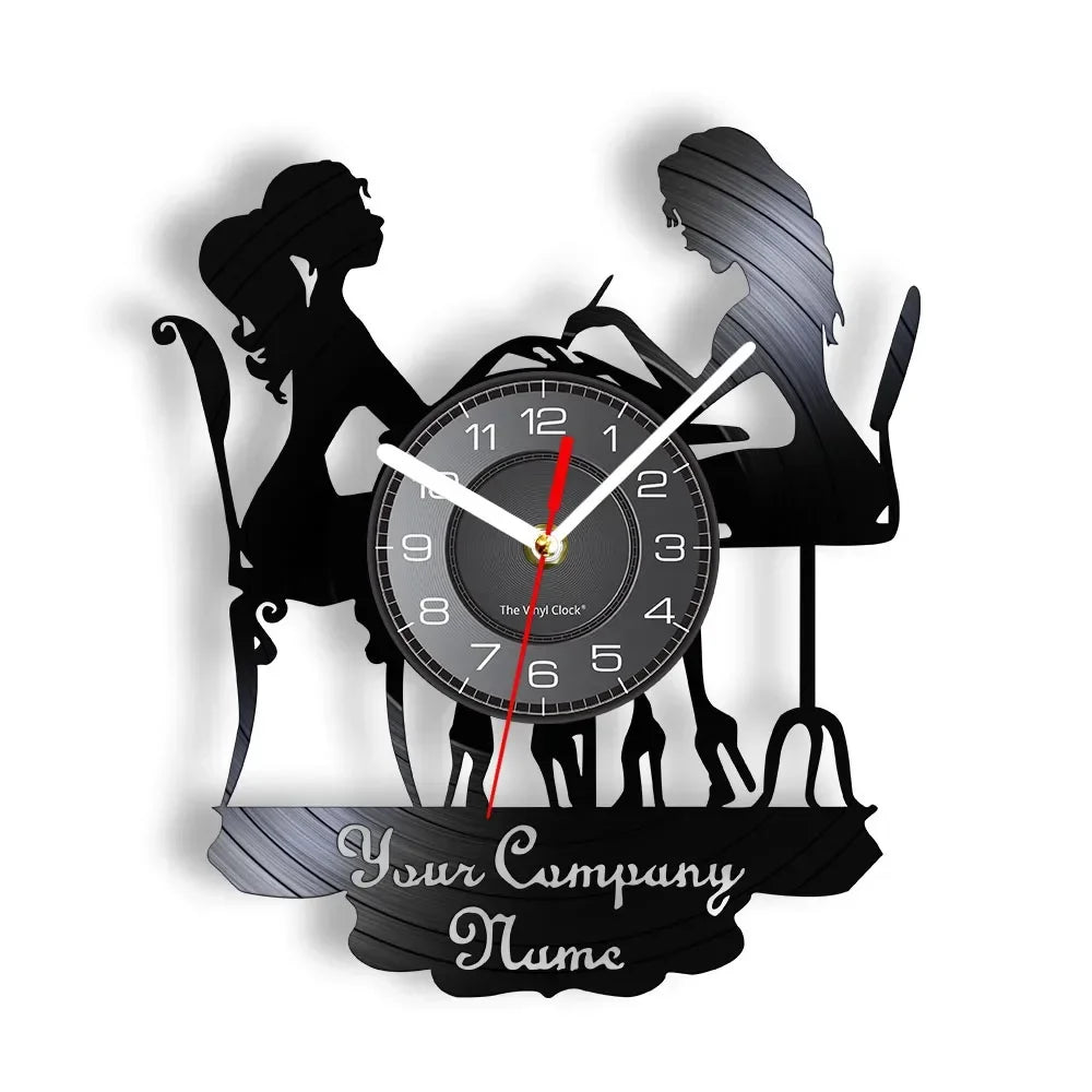 horloge murale vinyle pour salon de manucure et beauté - vue 19 sur 31