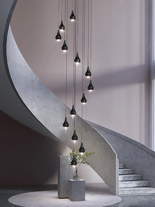 suspension moderne à led pour escalier et intérieur - vue 6 sur 16