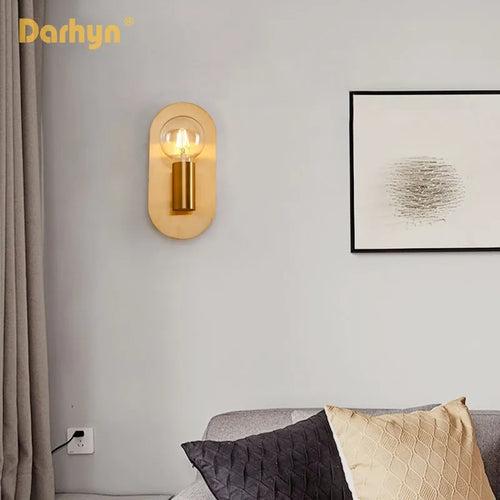 applique murale led verre doré plaque ronde intérieur - vue 3 sur 8
