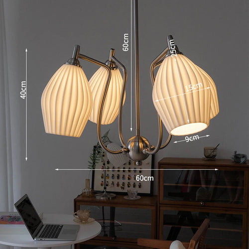 lustre bauhaus français en céramique pour intérieur élégant - vue 6 sur 12