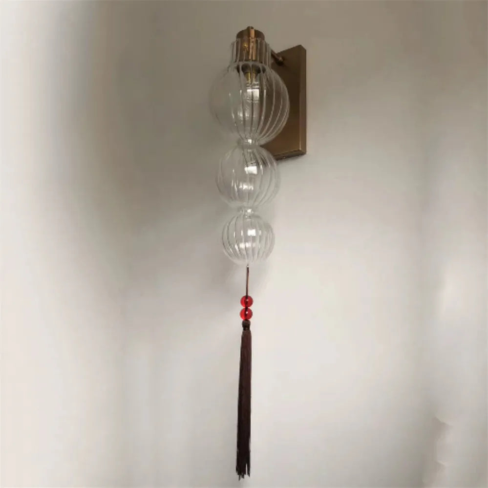 lustre en verre design chinois décoration esthétique pour intérieur - vue 5 sur 12