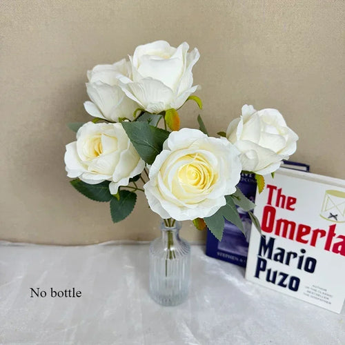 bouquet de roses artificielles en soie pour mariée décoration élégante - vue 10 sur 16