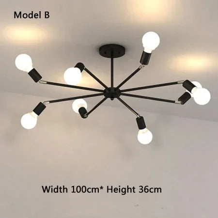 lustre moderne industriel pour décoration intérieure rétro simple - vue 11 sur 11