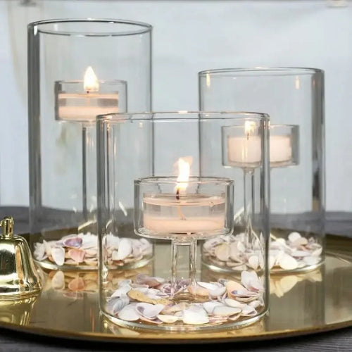 ensemble de bougeoirs modernes pour décoration de mariage - vue 2 sur 9