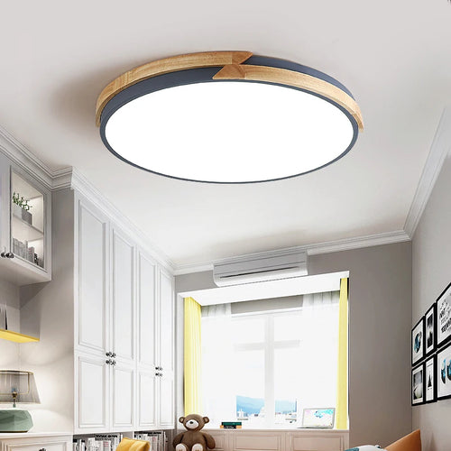 plafonnier led ultra-mince design nordique décoratif encastré - vue 4 sur 12
