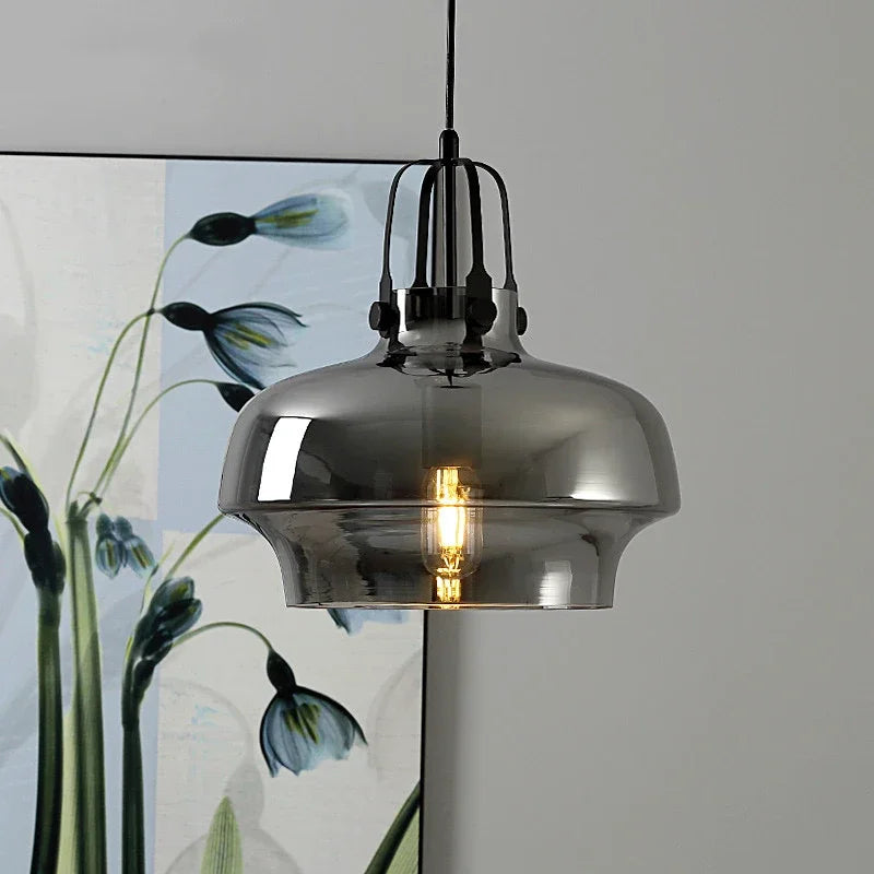 suspension nordique en verre pour décoration intérieure moderne - vue 2 sur 9