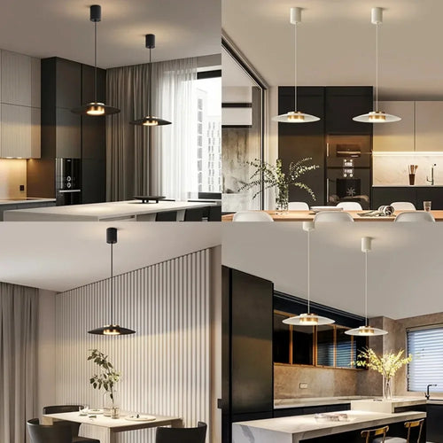 suspension moderne design led pour éclairage intérieur décoratif - vue 5 sur 8
