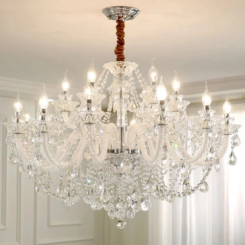lustre moderne en cristal design pour décoration intérieure - vue 2 sur 17