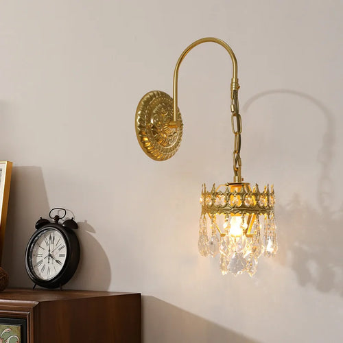 applique murale en cristal rétro pour décoration intérieure élégante - vue 5 sur 9