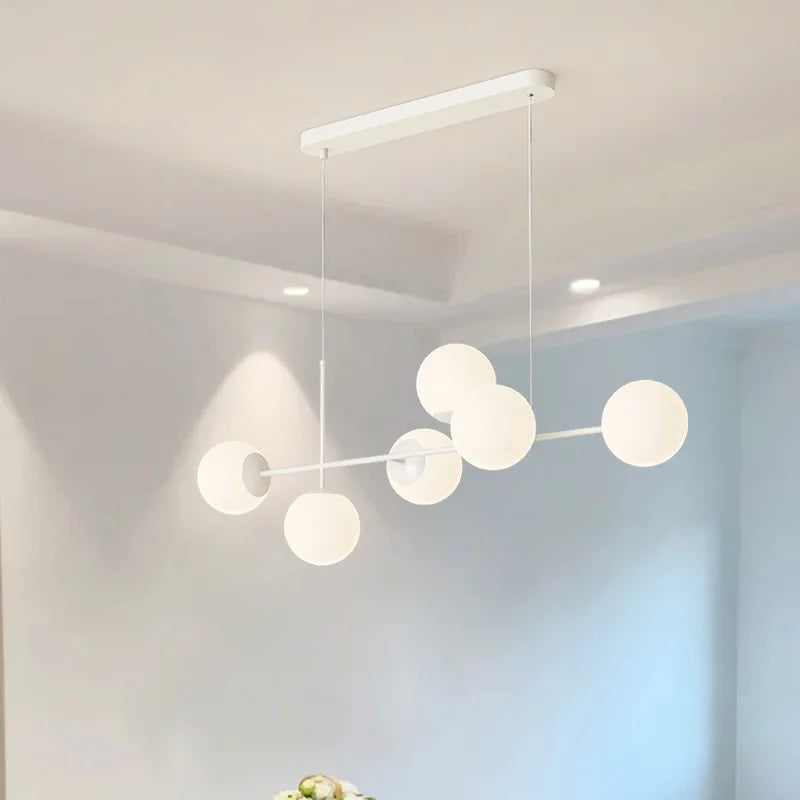 French White Pendant Lamps Dining Table Hanging Light for Living Room Bar Kitchen Island Bar Chandelier E27 Bulb included 220V - vue 2 sur 6