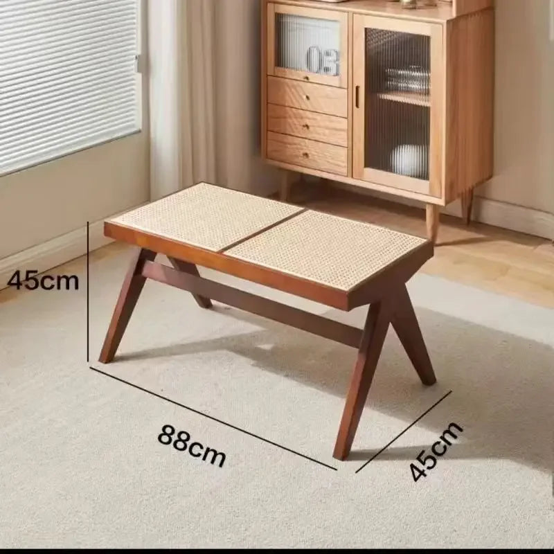 banc en rotin massif pour usage polyvalent et moderne - vue 7 sur 17