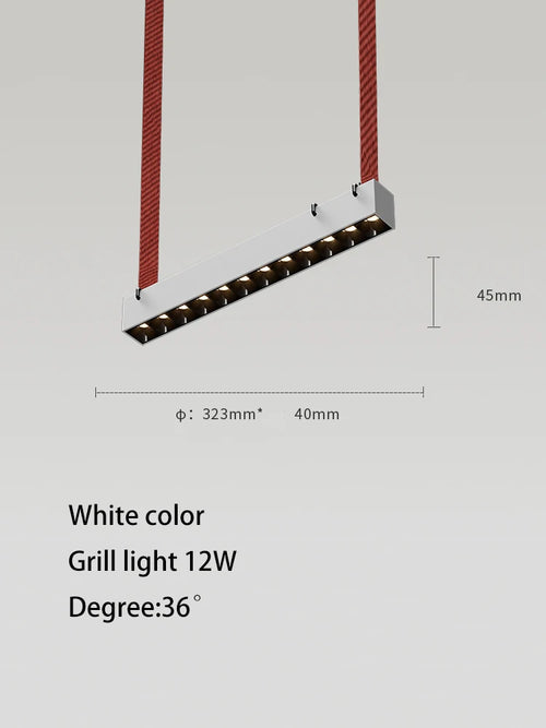 lustre moderne simple led avec bande conductrice lumineuse - vue 11 sur 27
