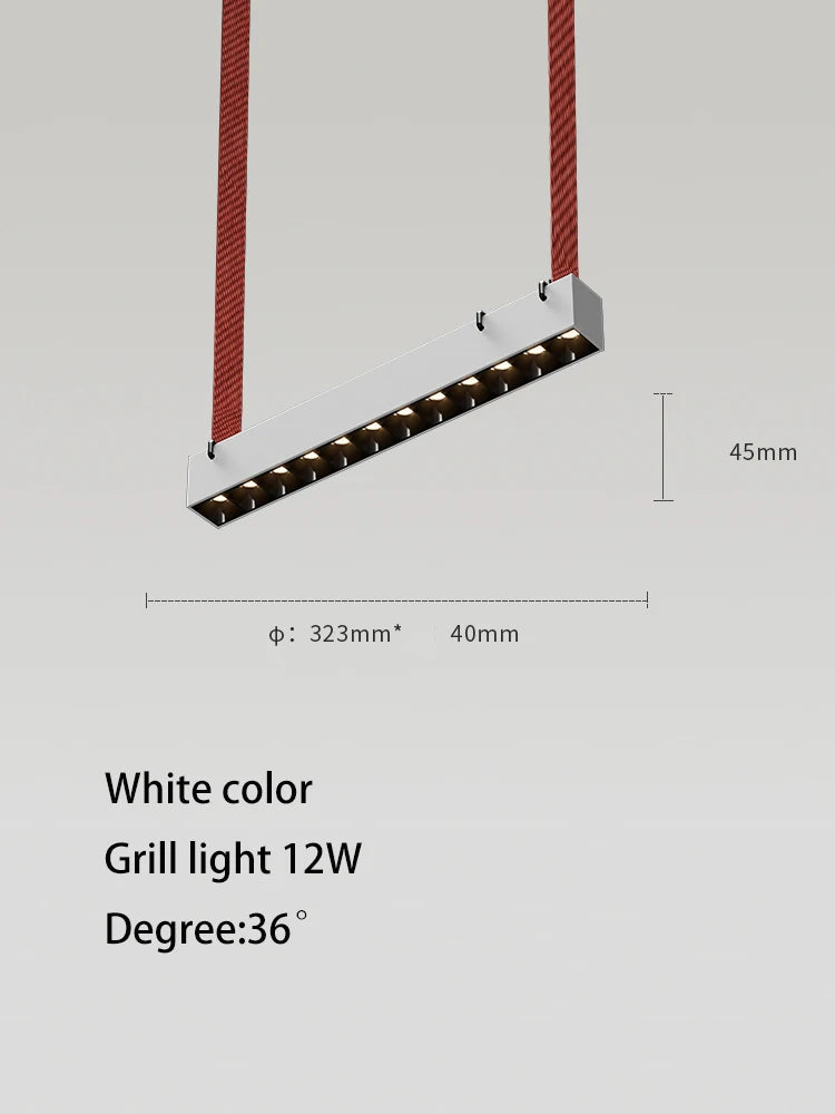 lustre moderne simple led avec bande conductrice lumineuse - vue 10 sur 27
