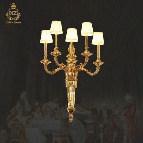 Applique murale cuivre style rococo - vue 3 sur 7