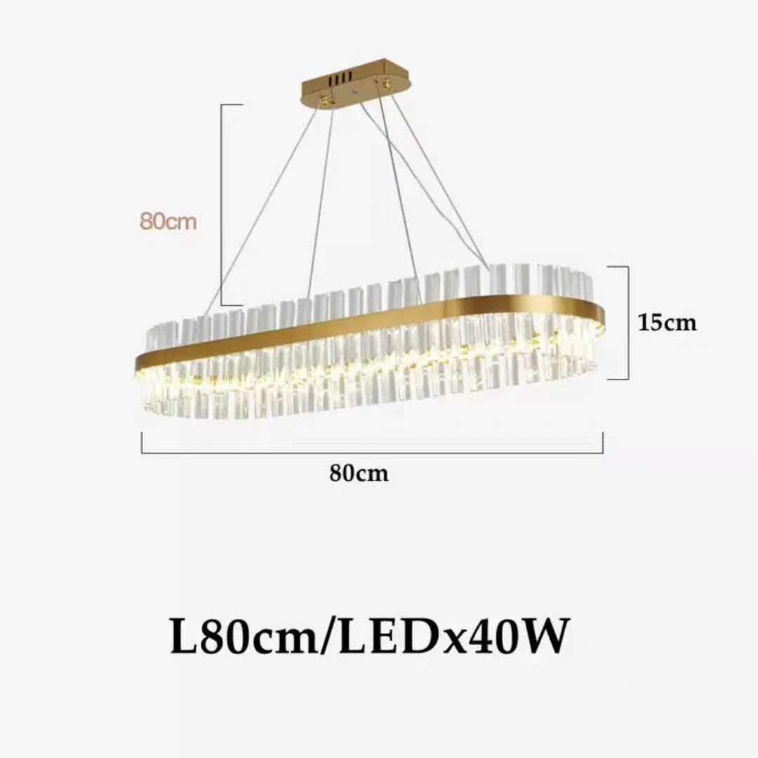 lustre led moderne en cristal pour un éclairage élégant - vue 12 sur 15