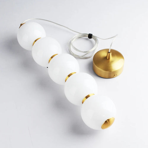 Suspension design à led boule verre or brillant - vue 5 sur 6