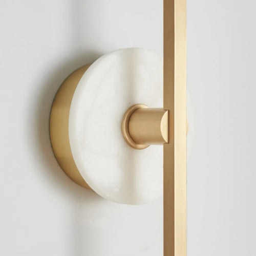 applique murale minimaliste en marbre naturel avec ligne en laiton - vue 6 sur 12