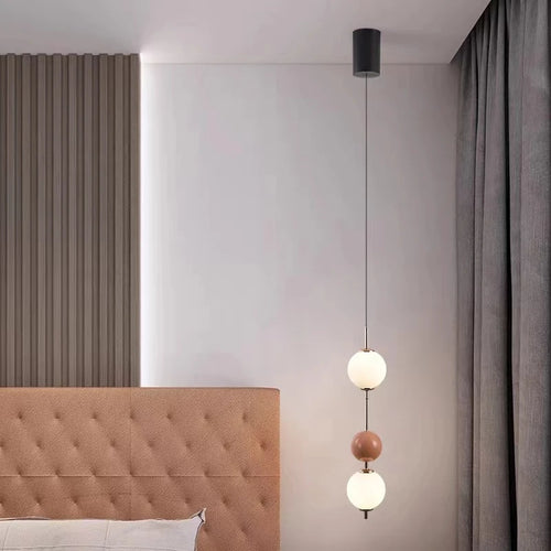 suspension led en verre avec fil réglable 4000k - vue 4 sur 12