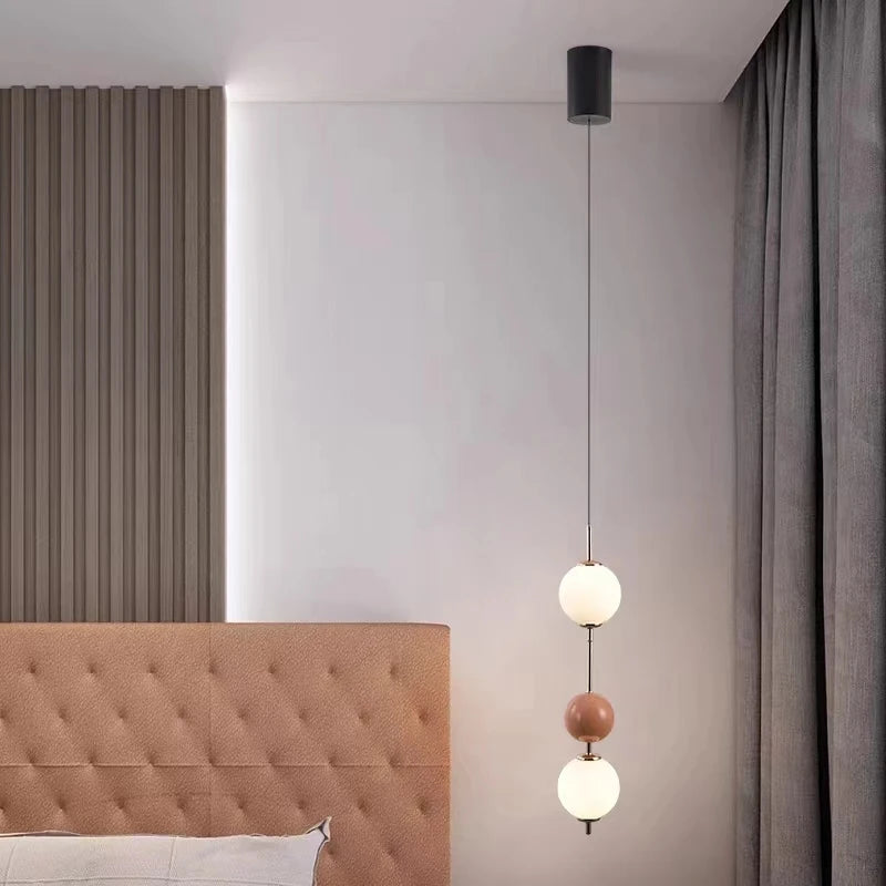 suspension led en verre avec fil réglable 4000k - vue 4 sur 12