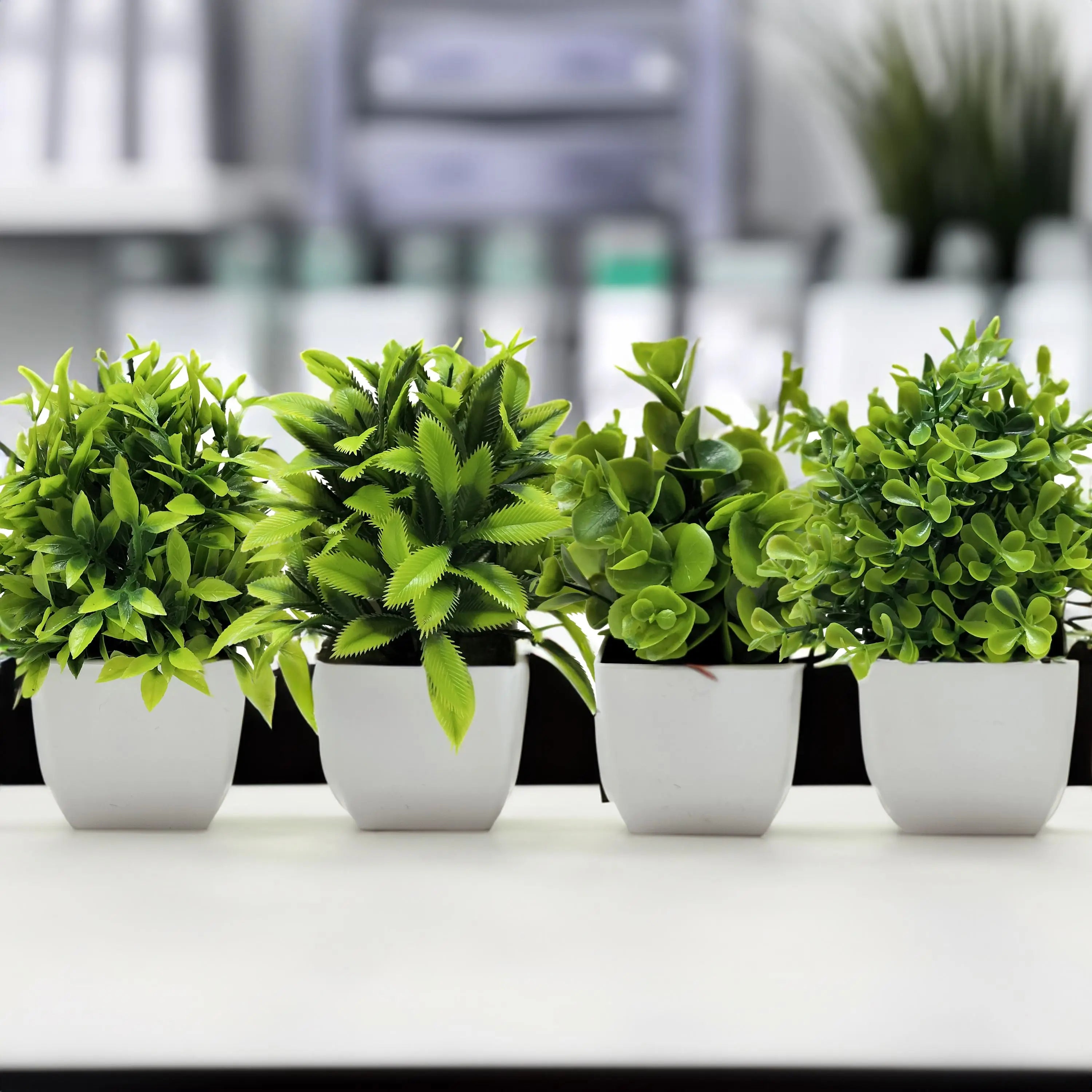 plante artificielle en pot pour décoration de bureau et jardin - vue 4 sur 45