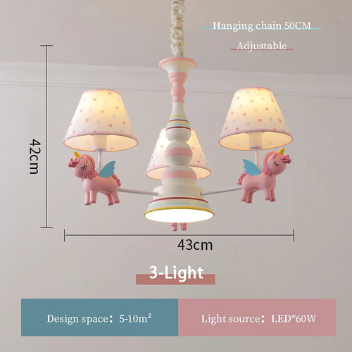 lustre carrousel pour chambre d'enfant moderne et romantique - vue 11 sur 10