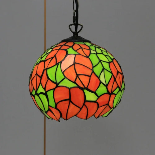 suspension tiffany à feuilles pour décoration intérieure élégante - vue 4 sur 6