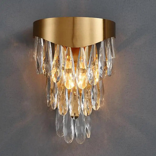 applique murale moderne en cristal de luxe décoration intérieure élégante - vue 3 sur 9