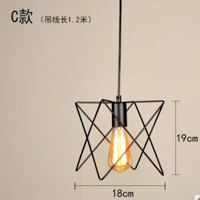 suspension industrielle vintage en fer pour restaurant bar loft - vue 17 sur 17