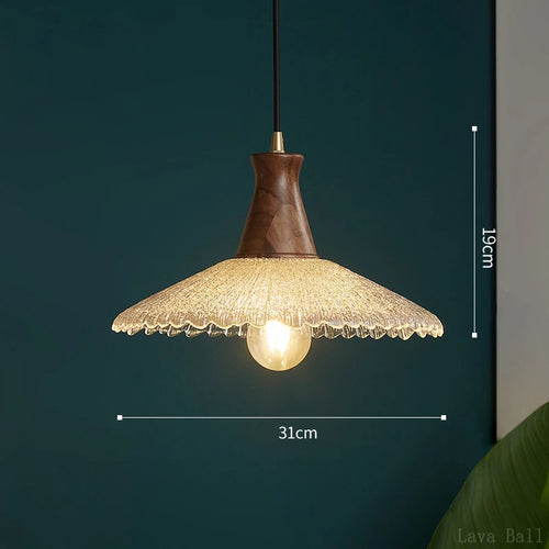 lustre suspension en laiton et verre pour décoration intérieure - vue 8 sur 8