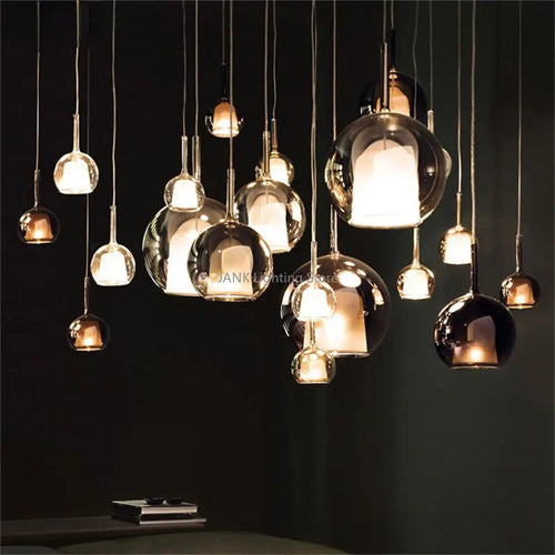 lustres de luxe italiens en bulles de verre pour restaurant - vue 4 sur 14