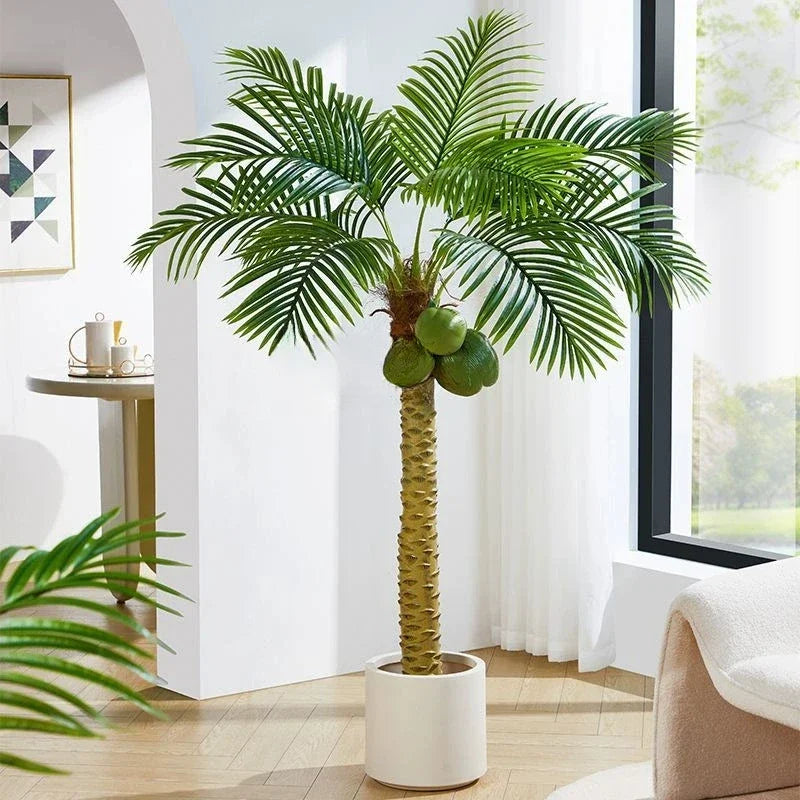 cocotier artificiel grande plante verte pour décoration intérieure - vue 5 sur 10