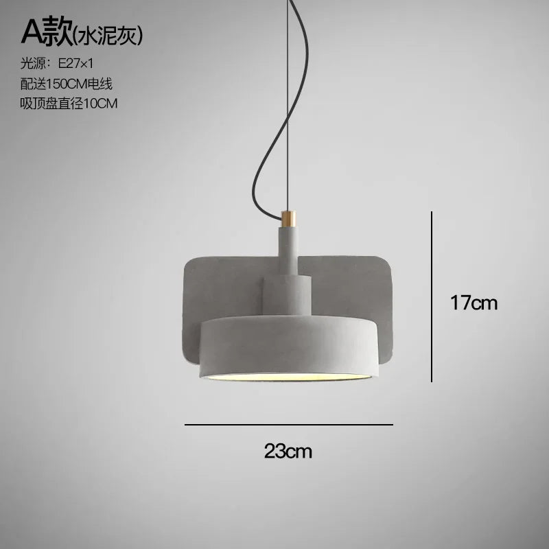 suspension industrielle en ciment pour décoration intérieure rétro - vue 8 sur 12