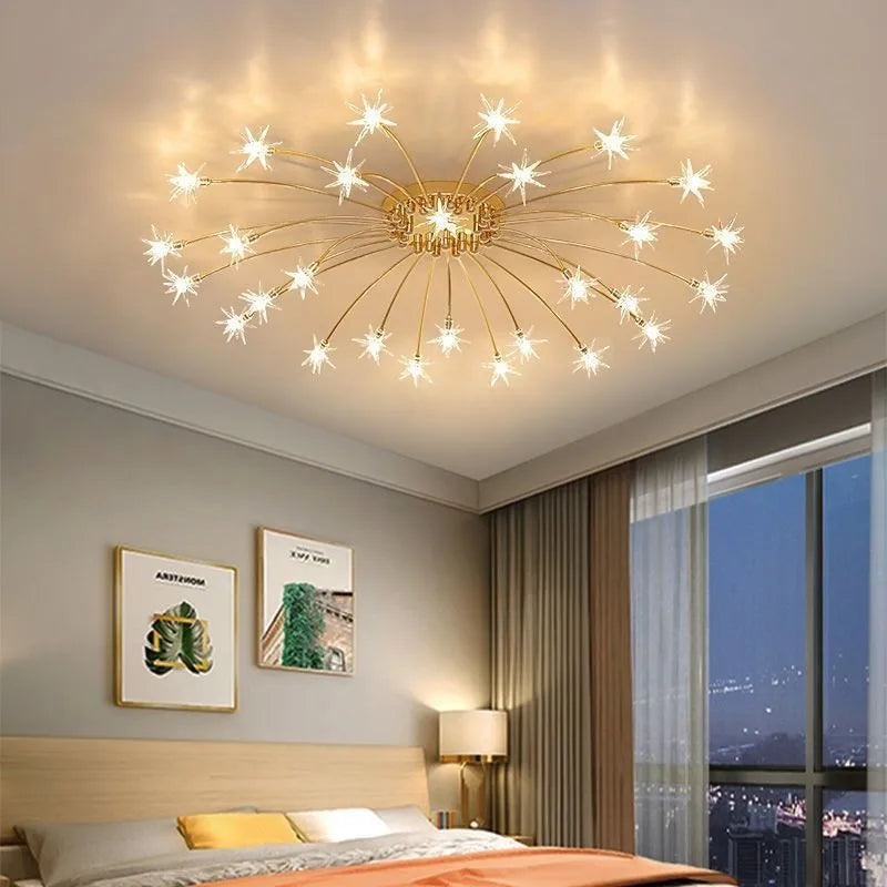 plafonnier étoile led pour éclairage intérieur moderne - vue 4 sur 18