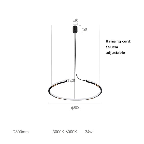 lustre à led à intensité variable nouvelle tendance 2024 - vue 11 sur 11