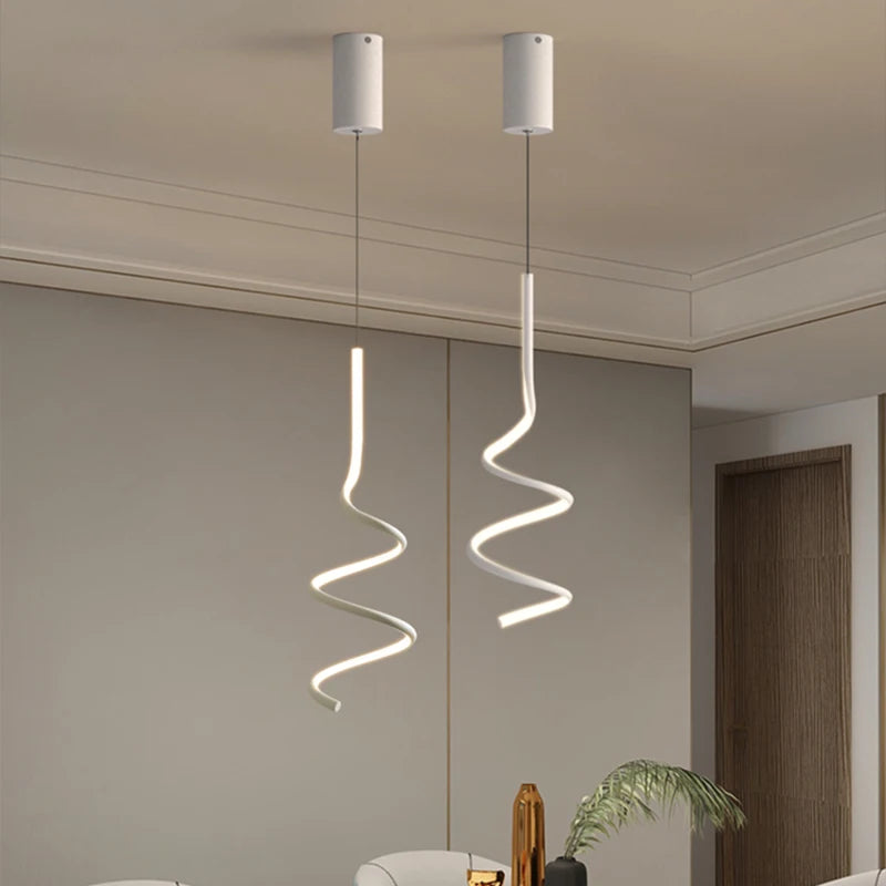 Petite lampe suspendue moderne et Simple pour chambre à coucher - vue 2 sur 11
