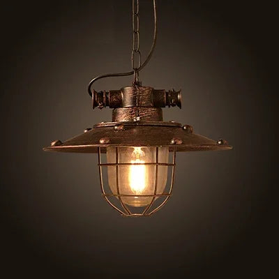 Suspension rétro de Style industriel lampe suspendue Vintage avec ampoule Led E27 dortoir salle à manger cuisine Bar - vue 8 sur 23
