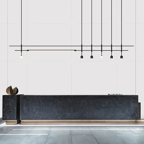 lustre minimaliste réglable en hauteur pour divers espaces - vue 2 sur 14