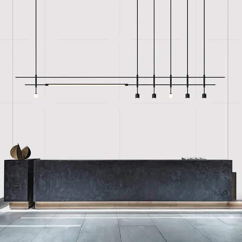 lustre minimaliste réglable en hauteur pour divers espaces - vue 1 sur 14