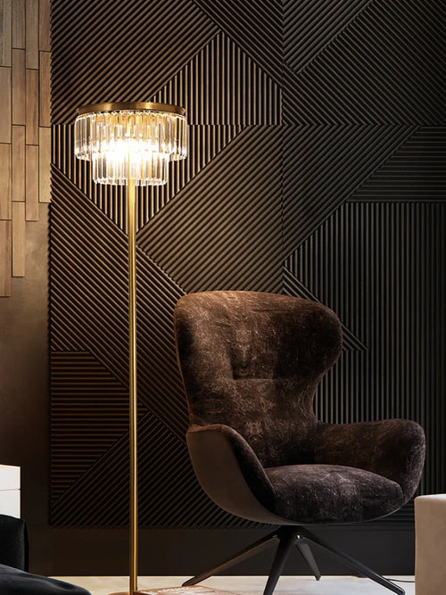 lampe de bureau en cristal de cuivre design moderne luxe - vue 5 sur 9