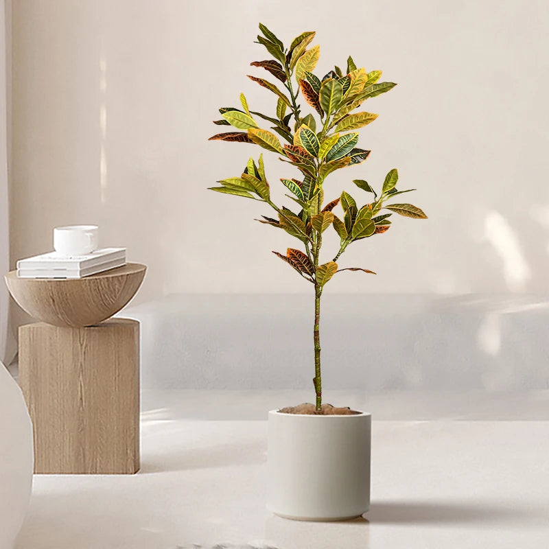 plantes artificielles grandes tailles tropicales ficus codiaeum décor intérieur - vue 4 sur 7