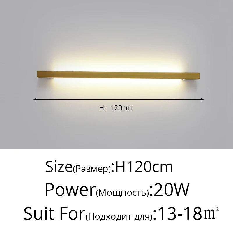 applique murale à bande led minimaliste moderne et créative - vue 15 sur 16