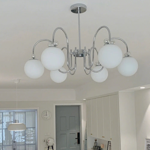 lustre arc suspension led pour décoration intérieure élégante - vue 4 sur 12
