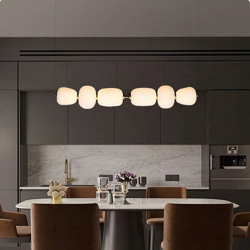 suspension moderne en verre laiteux pour intérieur élégant - vue 2 sur 12