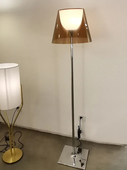 lampadaire moderne en acier inoxydable avec abat-jour acrylique led - vue 8 sur 8