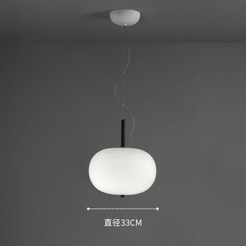 lustre nordique en verre avec suspension led pour décoration - vue 9 sur 12